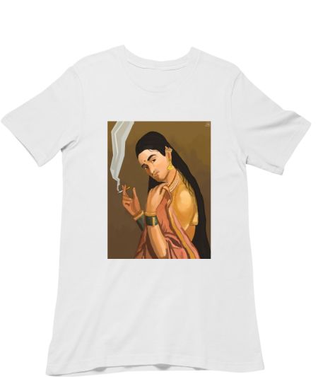 Woman with a ciggerate  Regular T-Shirt