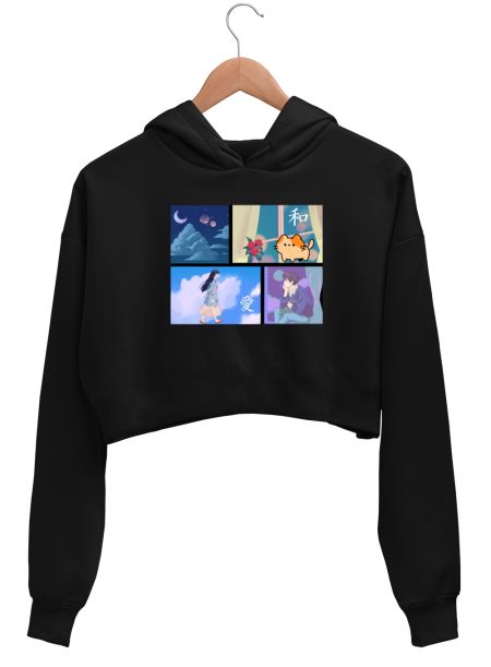 Anime Crop Hoodie