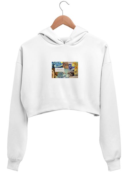 Van Gogh art  Crop Hoodie