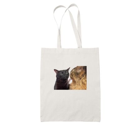 Dissociating Cat Meme White Tote Bag