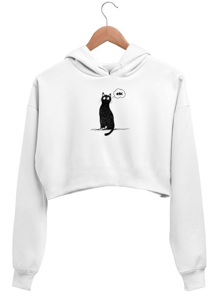 FISHY CAT Crop Hoodie