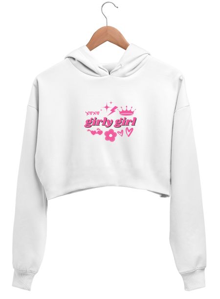 girly girl Crop Hoodie
