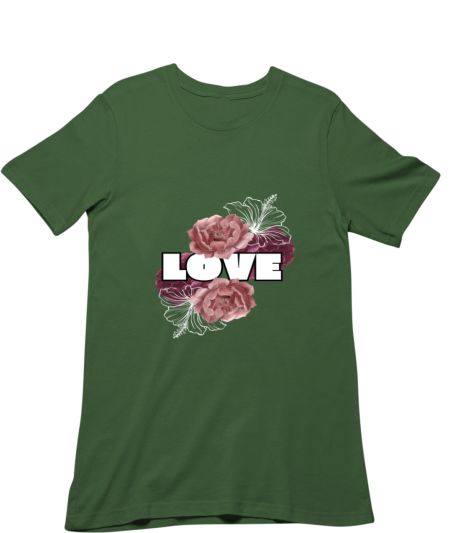 Floral Love Typography Classic T-Shirt