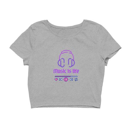 Music is Life Crop Top