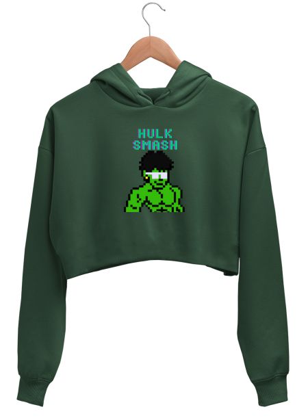 Hulk smash Crop Hoodie