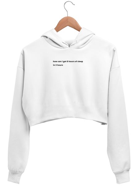 Relatable Sleep Meme  Crop Hoodie