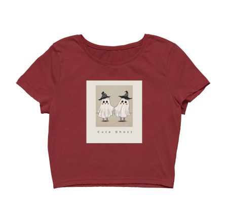 cute ghost Crop Top