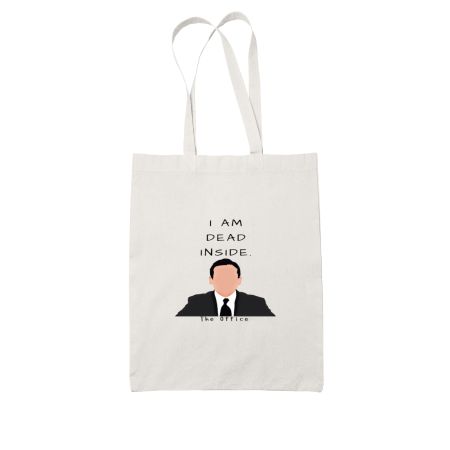 The Office- I'm dead inside White Tote Bag