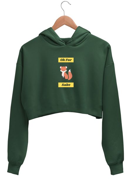 Oh For Fox Sake Crop Hoodie