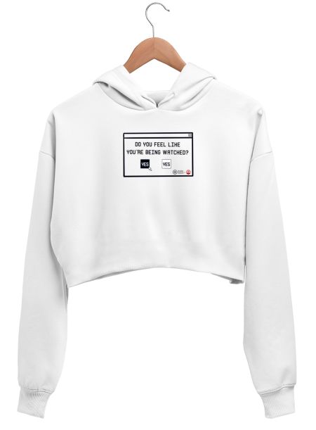 You're Being Watched Crop Hoodie