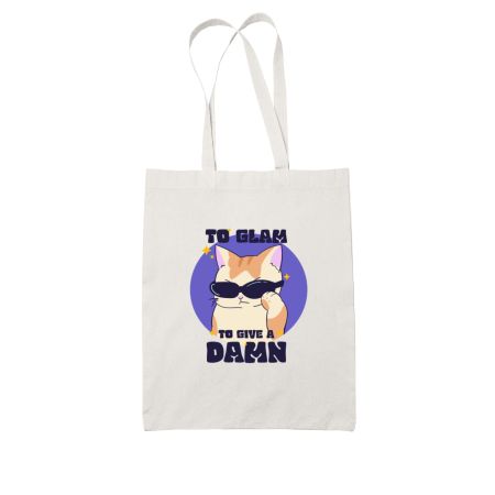 To glam to give a damn cat White Tote Bag