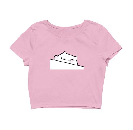 Bongo Cat (big design) Crop Top