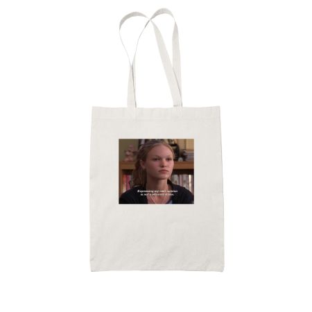 Angry Feminist White Tote Bag