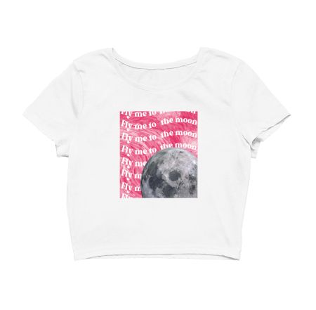 the moon Crop Top