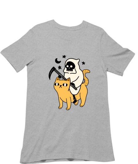 Death rides a cute cat Regular T-Shirt