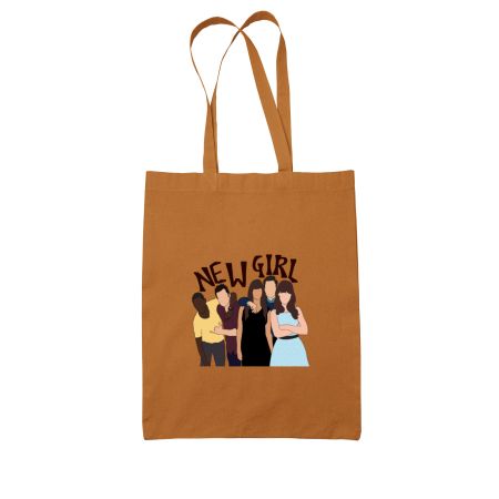 New girl cast  Colored Tote Bag