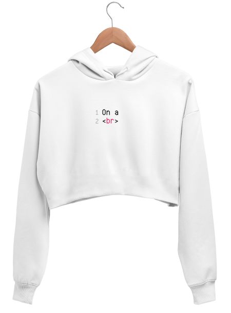 On a break Crop Hoodie
