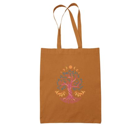 Tree of Life (Red) Colored Tote Bag