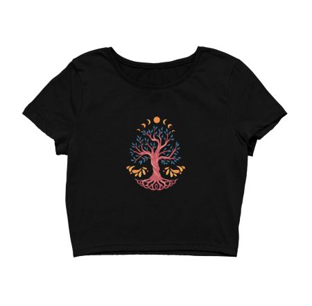 Tree of Life (Red) Crop Top