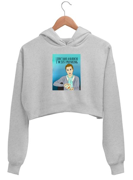 The office-Angela  Crop Hoodie