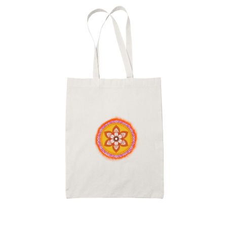 Yellow and orange mandala White Tote Bag