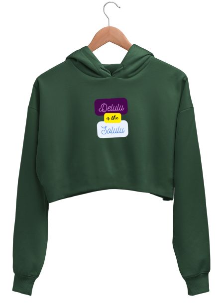 Delulu Crop Hoodie