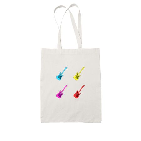 Classic Guitar Music Lover Vintage Illustration  White Tote Bag