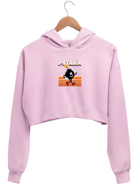 Retro Pataka Crop Hoodie