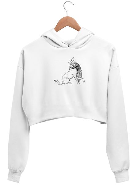 Dog Love Crop Hoodie