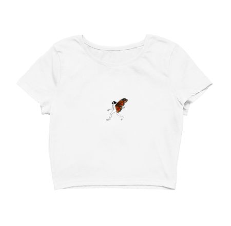 girl with butterfly wings  Crop Top