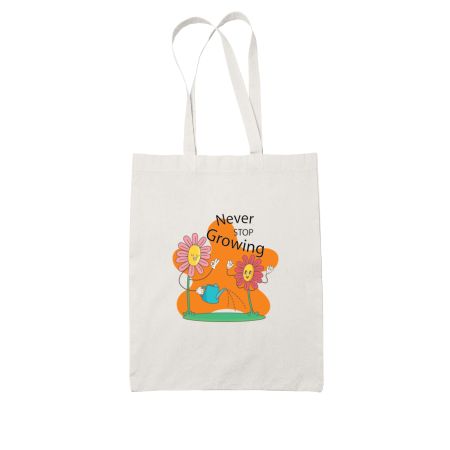 Never Stop Growing White Tote Bag