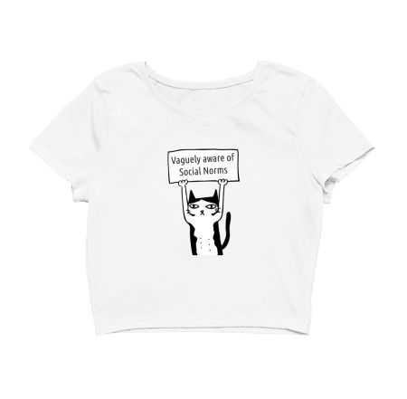 Funny Cat Meme Crop Top