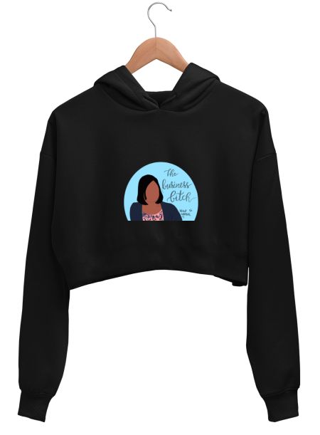 The business bitch - Kelly Kap Crop Hoodie