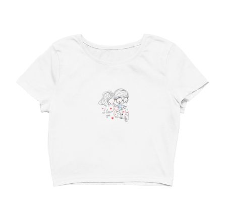 Cute couple Crop Top