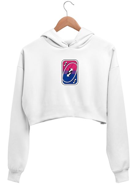 Uno Reverse Card Bi Crop Hoodie