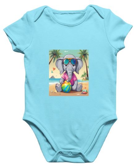 Baby Elephant on the beach Onesie