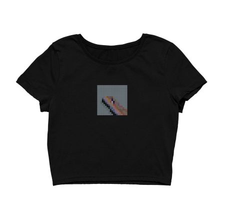 Melodic Blue Pixel Album Cover Crop Top