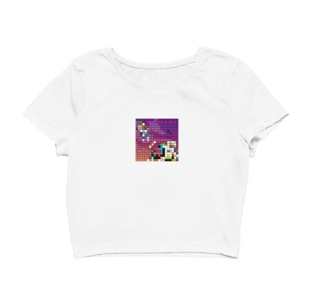 Graduation Pixel Album Cover Crop Top