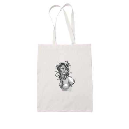 Medusa White Tote Bag