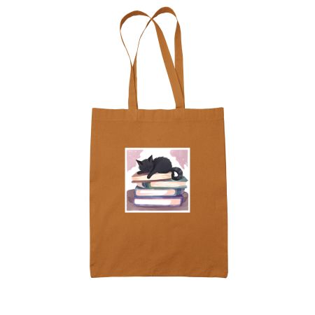 Book Kitten Colored Tote Bag