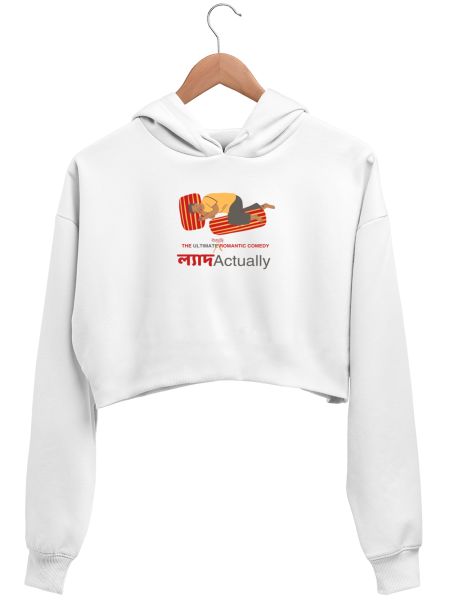 Lyad Actually Crop Hoodie