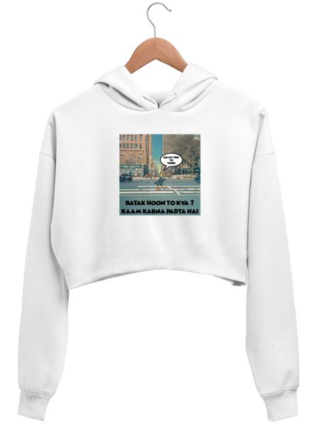 Let's get to work Crop Hoodie