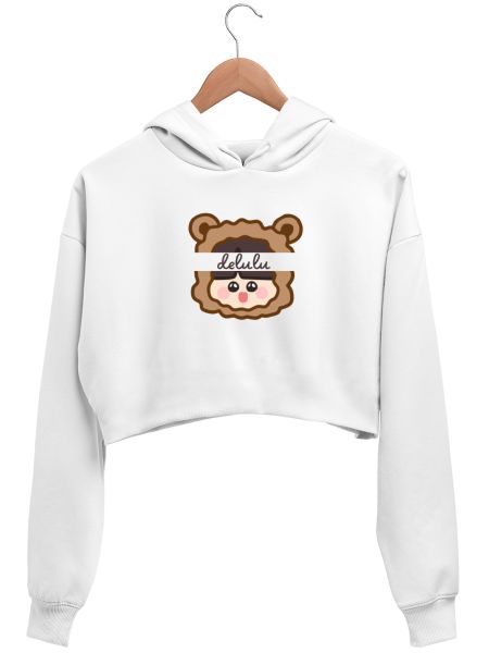 Delulu Crop Hoodie