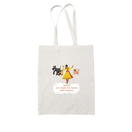 Basanti White Tote Bag