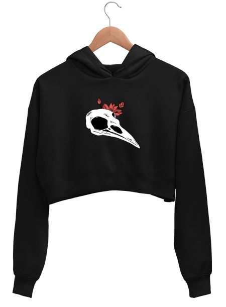 BirdSkull Crop Hoodie