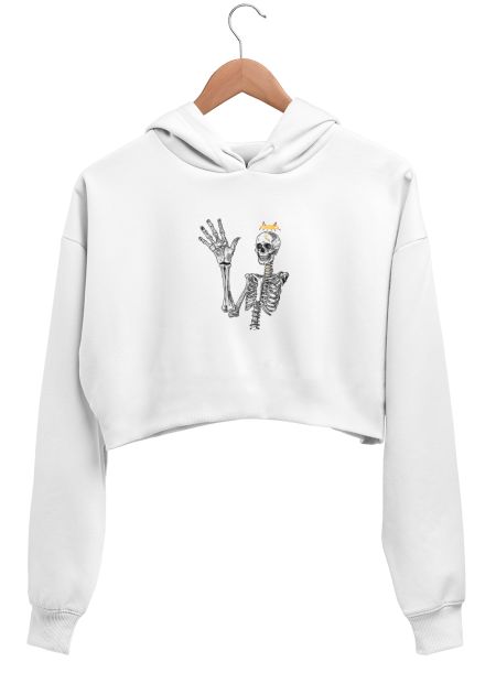 Angel and demon Crop Hoodie