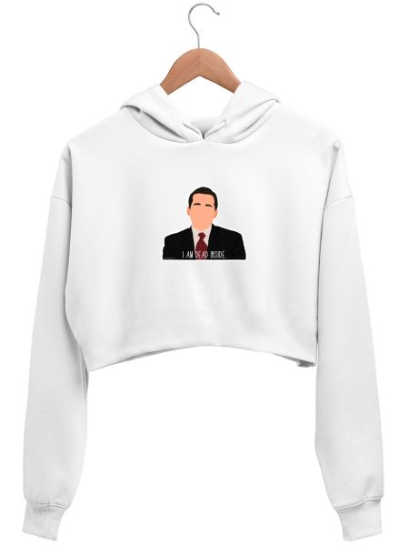 The office - I am dead inside Crop Hoodie