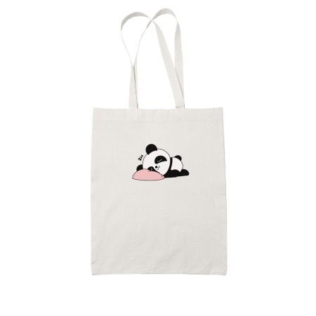 Sleeping Panda White Tote Bag