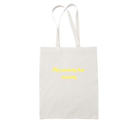 Anxiety White Tote Bag