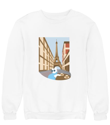 Travelling cat in Paris Sweatshirt